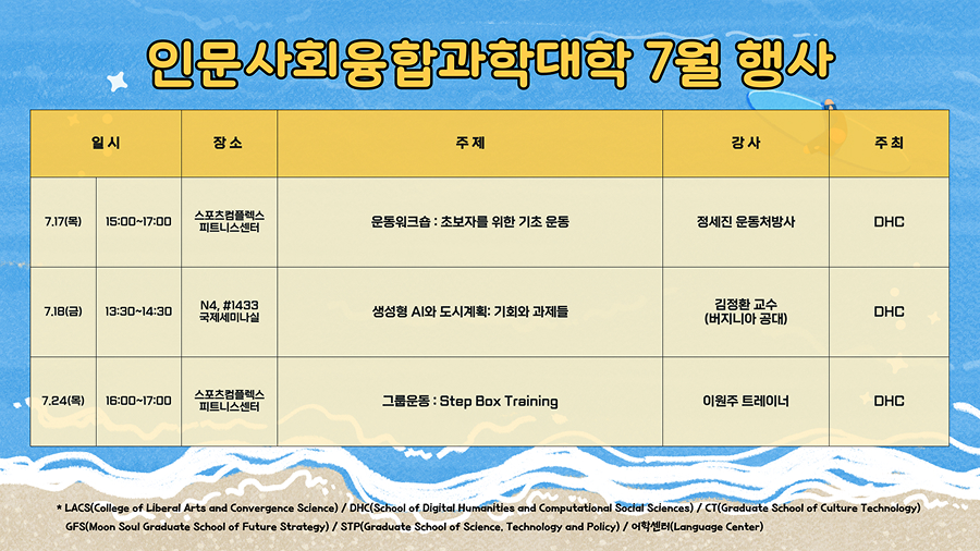 25년 7월의 행사